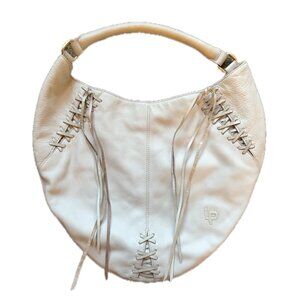 Linea Pelle Ivory Corset Bag Rare Sample Slouchy Leather Y2K Shoulder Purse